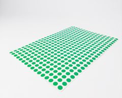 Grønne 10mm prikker på A4 ark klistermærker