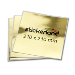 Kvadratiske guld klistermærker  