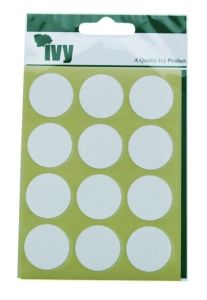 24mm hvide runde labels