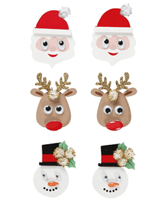 3D juleklistermærker med rulleøjne