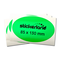 Ovale neon klistermærker 