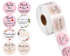 Thank you for supporting my small business, klistermærker, pink, 8 slags