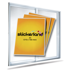 A-format klistermærker med lim på tryksiden 