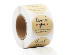 Thank you for supporting our small business, stickers, 500 stk, 25mm