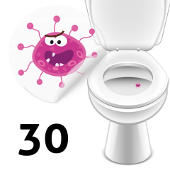 Monster toiletklistermærke 30 styk pakke