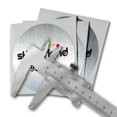 Aluminiums klistermærke egen størrelse CMYK