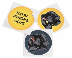 Klistermærker med ekstra stærk lim 