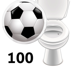 Toiletklistermærker - Fodbold - 100 styk