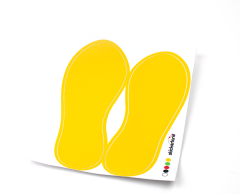Gule fodspor til gulvet 12cm 