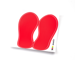 Røde fodspor til gulvet 28cm 