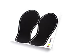 Sorte fodspor til gulvet 28cm 