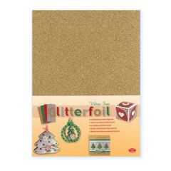 Glitterfolie i guld