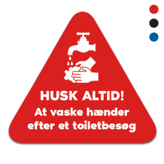 Husk altid at vaske hænder trekant