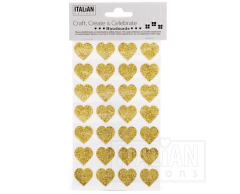 Glimmer guld hjerte klistermærker