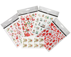 Jule klistermærke pakke - Klassiske julemotiver, 5 ark