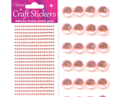 Lyserøde rhinsten 3mm, 418 stk. selvklæbende