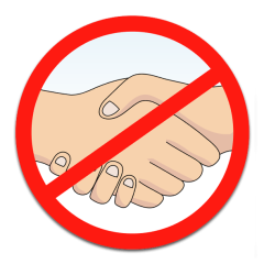 Ingen håndtryk klistermærke
