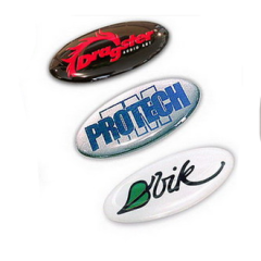 Domede klistermærker ovale CMYK