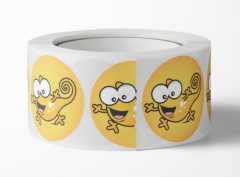 PP labels på rulle faste mål - Digitalt trykte CMYK