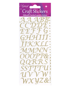 Guld glimmer bogstavs klistermærker