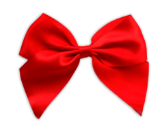 Røde klistermærke sløjfer, 6 stk.