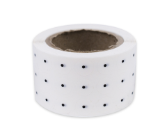 10mm klistermærke med 1,6mm sort prik (3000 stk rulle)
