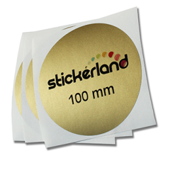 Mat guld runde klistermærker 