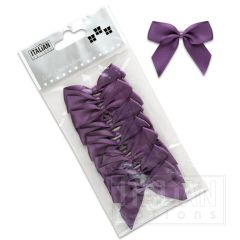 Lilla satin sløjfer 5cm (selvklæbende) 12 stk. pakke