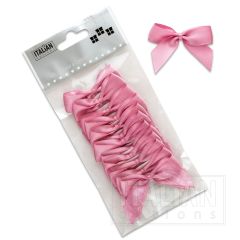 Lyserøde satin sløjfer 5cm (selvklæbende) 12 stk. pakke