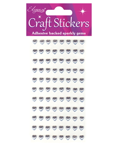 Sølv hjerte perle-klistermærker 6mm
