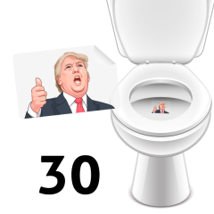 Trump urinal sticker 30 styk. pakke