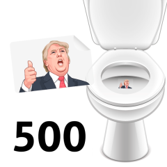 Trump urinal sticker 500 styk. pakke